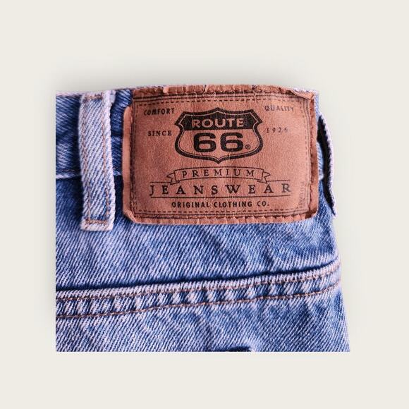 Route 66 Shorts Men's Sz 34"x8.5" Blue Denim Faded Jorts Y2K VTG - Picture 3 of 6